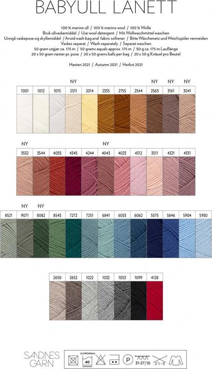 Image du produit Sandnes Garn Lanett de Babyull 50 g (175 m)