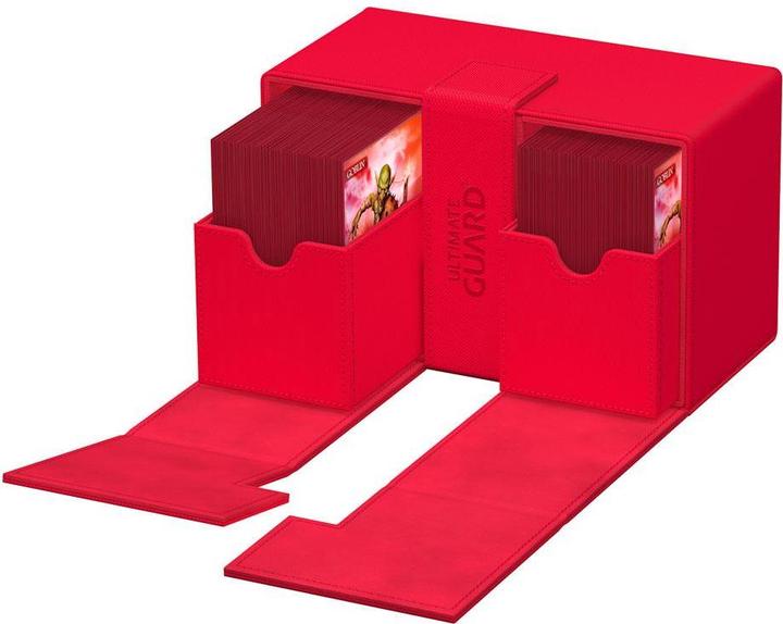 Actual product image Ultimate Guard Twin Flip'n'Tray 160+ XenoSkin Monocolor Rouge