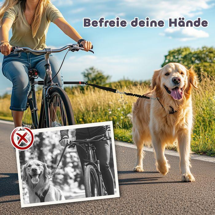 Produktbild Swisshandel24 Fahrradleine für Hunde Fahrrad Hundeleine für Radfahren, Training, Schwarz (Hund, Fahrrad)