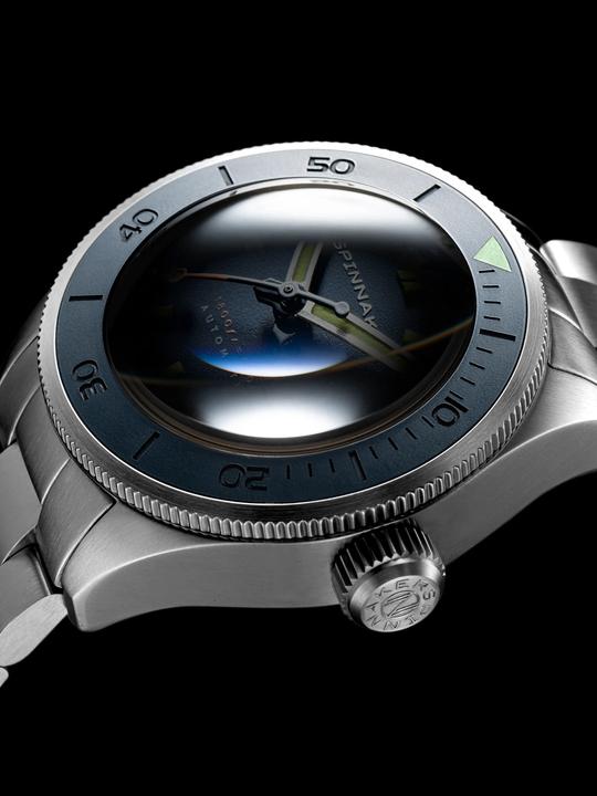 Actual product image Spinnaker SP-5098-22 Picard Dark Cerulean Automatic Diver's Watch 45mm 55ATM (Diving watch, Rotatable bezel, 45 mm)