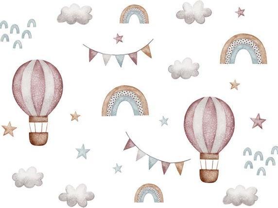 Image du produit Konjac Sponge ROOM Decor SIPO-WS63040 NAKLEJKI NA ŚCIANĘ BALONY TĘCZA GWIAZDKI
