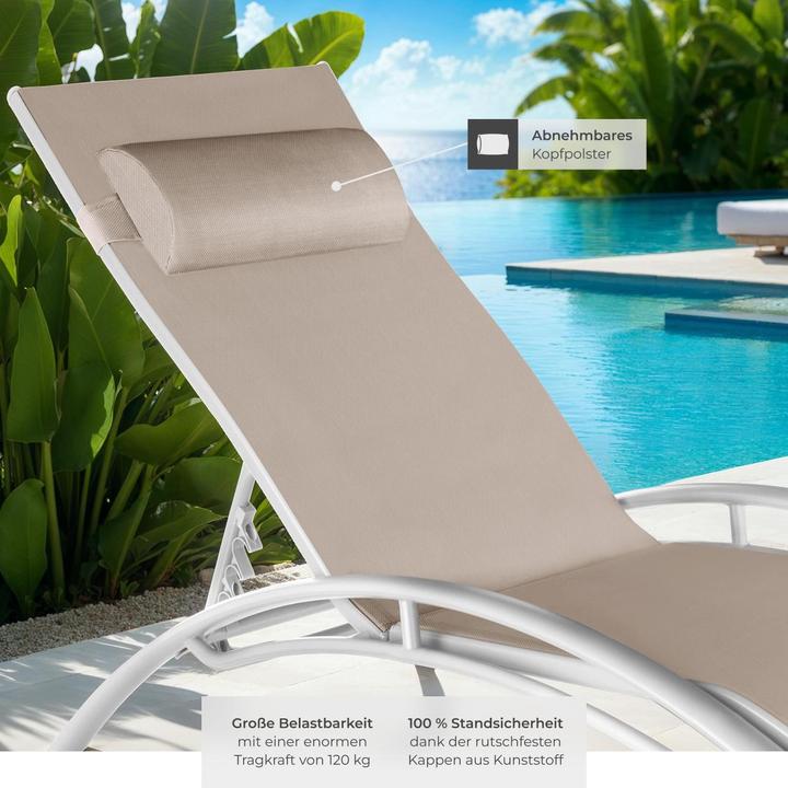 Image du produit tectake Bains de soleil (180 cm)