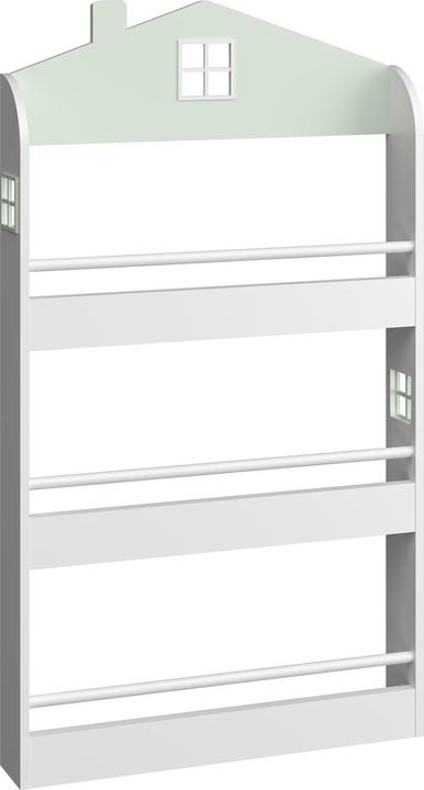 En.Casa Kinderregal Vipsali 106x60x12 cm Mintgrün/Weiss