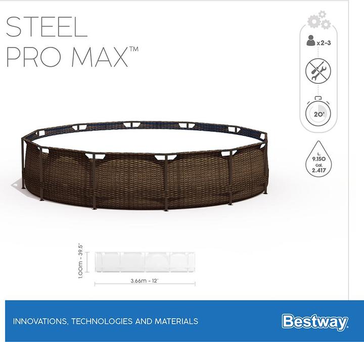 Actual product image Bestway Steel Pro Max Pool Set Deluxe (Ø 366 x 100 cm)