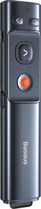 Actual product image Baseus Orange Dot Wireless Presenter (Green Laser)(Charging) Grey
