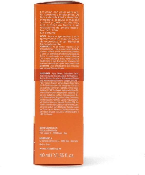 Actual product image Rilastil Sun System Colour Emulsion Spf50 40ml (Suntan cream, SPF 50, 40 ml)