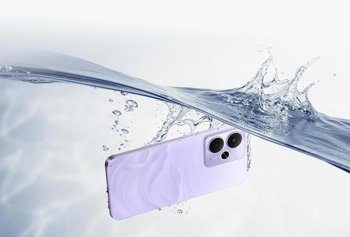 Immagine prodotto realme Smartphone 5G Dimensity 6300, batteria 5260 mAh, IP69, 50 MP, display 120 Hz (256 GB, Viola, 5G)