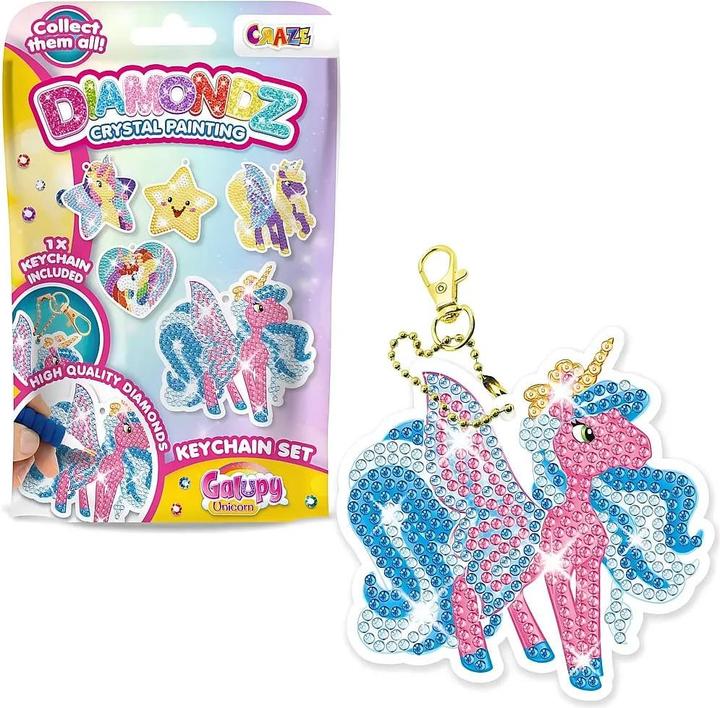 Actual product image Craze Galupy Unicorn Keychain Set