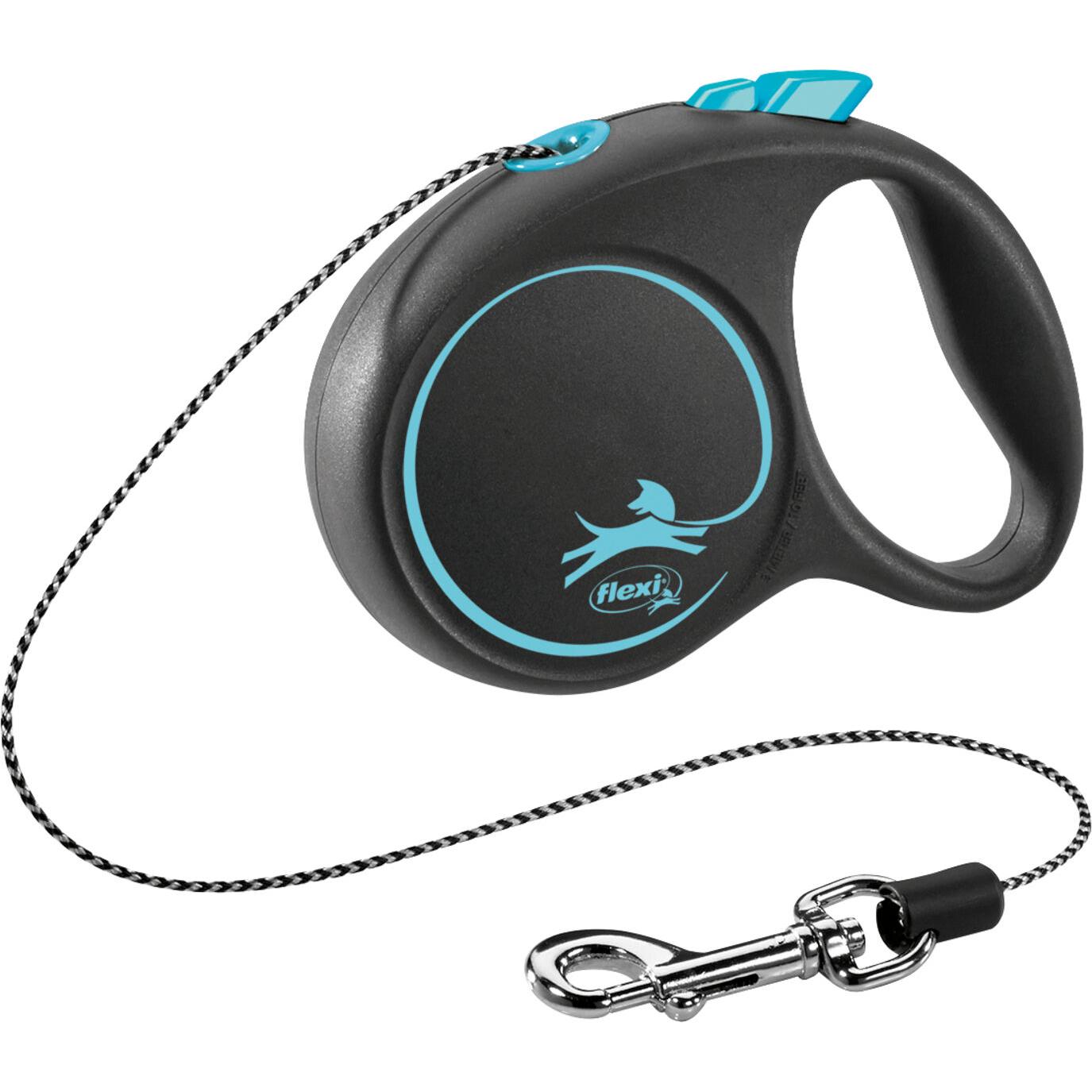 Flexi Black Design Seil (XS, Hund, Allgemein), Halsband + Leine