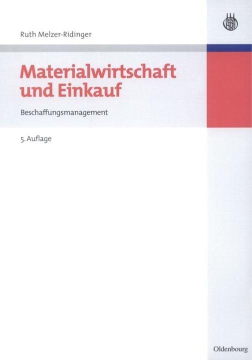 Produktbild Materialwirtschaft und Einkauf (Deutsch, Ruth Melzer-Ridinger, 2008)