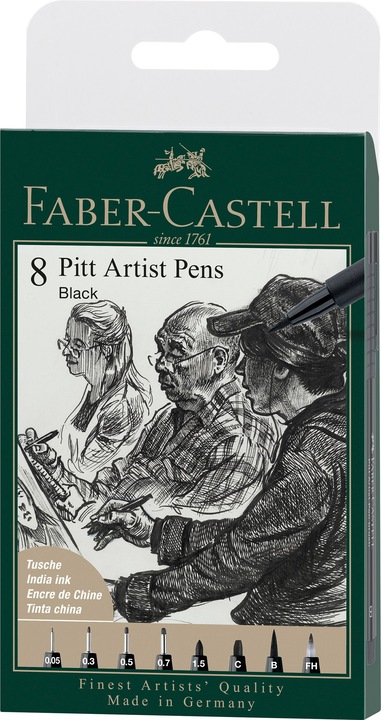 Immagine prodotto Faber-Castell Penna a inchiostro (Nero, 8 x)