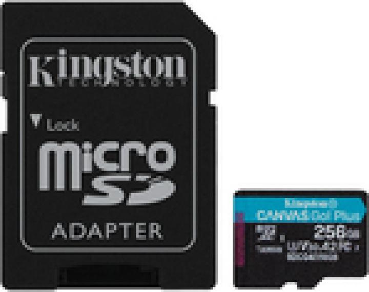 Immagine prodotto Kingston Canvas Go! Plus +Adapter (256 GB, microSDXC, U3, UHS-I)