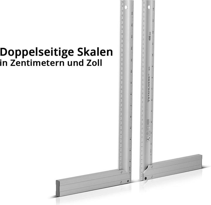 Actual product image Stahlwerk aluminum stop bracket 400 mm angle (40 cm)