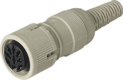 Produktbild SKS Hirschmann DIN-Rundsteckverbinder Buchse, gerade Polzahl: 8 Grau MAK 8100S 1 St.