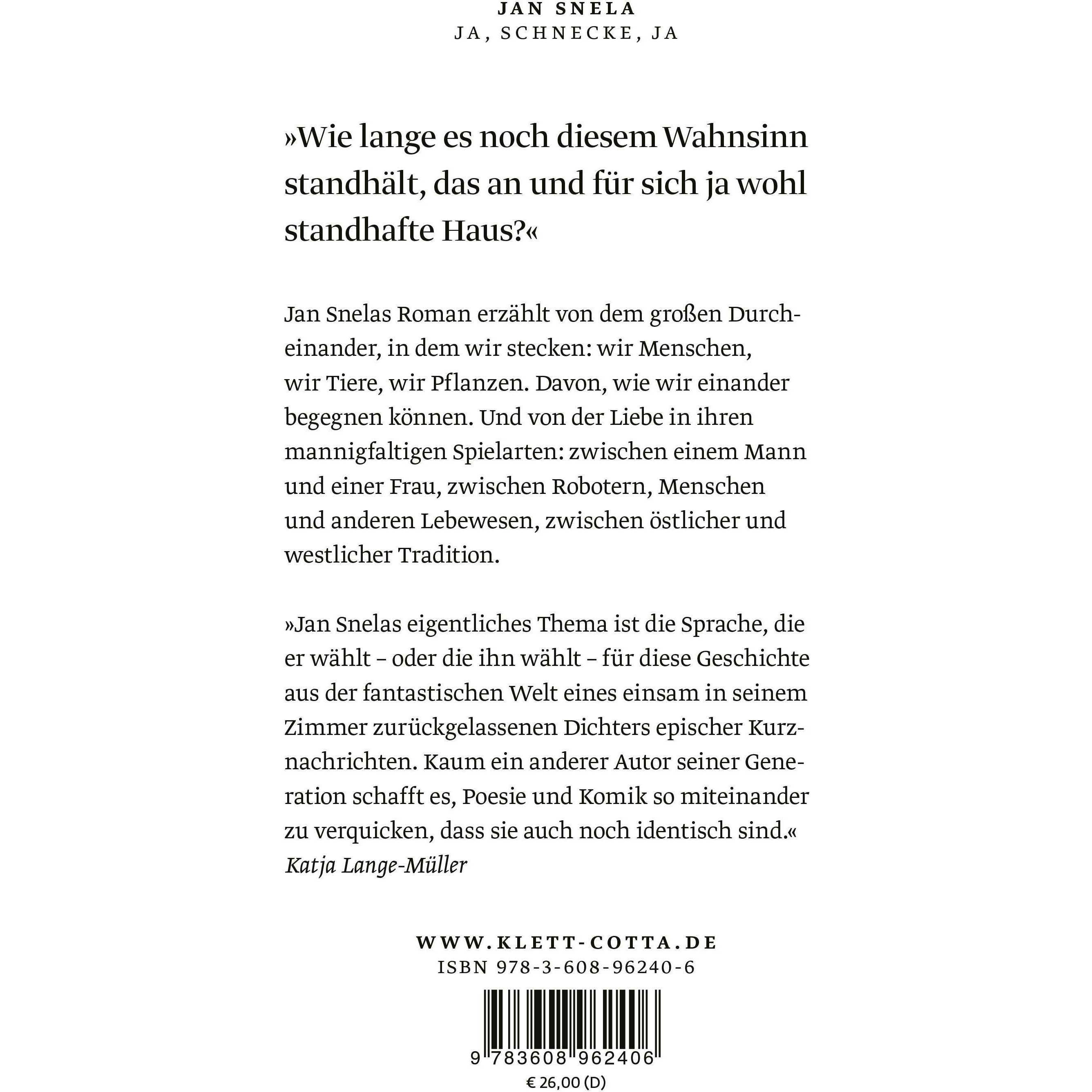 Thumbnail - Ja, Schnecke, ja, Belletristik von Jan Snela