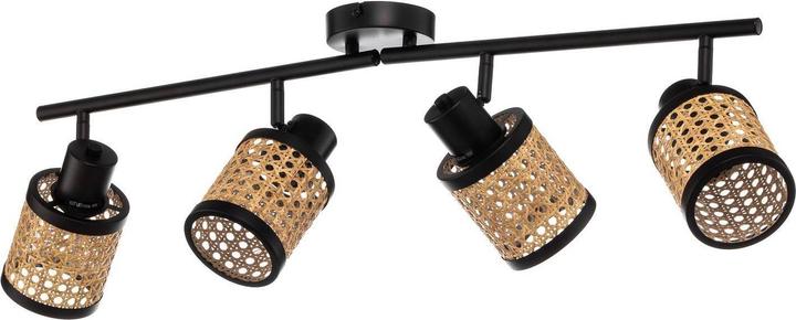 Produktbild Lindby Yaelle Spot Metall Rattan vierflammig (E27)