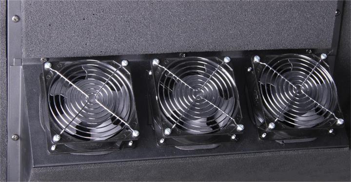 Actual product image Assmann DIGITUS SOUNDproof cabinet 1000x750x1130 mm wood surface maple (17 RU, 19 inch rack)