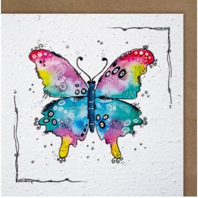 Image du produit Hervorragend Grusskarte bunter Schmetterling - Growing-Paper Card (1 pcs)