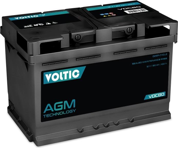 Produktbild Voltic VDC80 Deep Cycle AGM Batterie (12 V, 80 Ah)