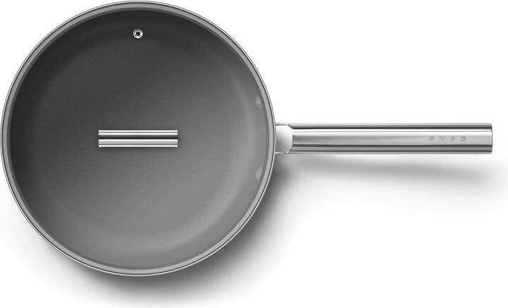 Actual product image Smeg CKFF2801BLM Frying pan Ø 28 cm, black (Frying pan, Aluminium, Stainless steel, 28 x 8.80 cm)