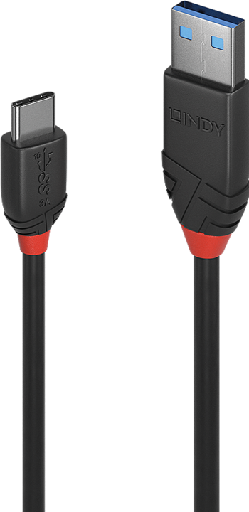 Actual product image Lindy black line (0.50 m, USB 3.1)
