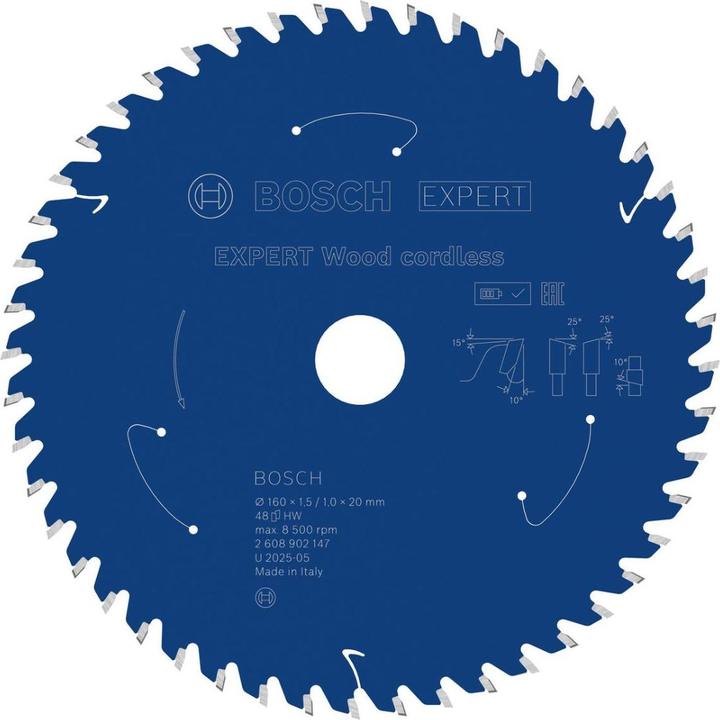 Produktbild Bosch Professional Zubehör EXPERT Wood Kreissägeblatt, 160x20 mm, T48