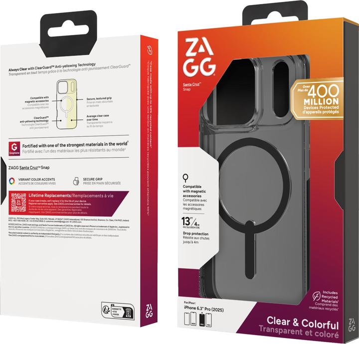 Actual product image Zagg Case für Apple iPhone 17 Pro Santa Cruz Snap midnight black (Apple iPhone 17 Pro)