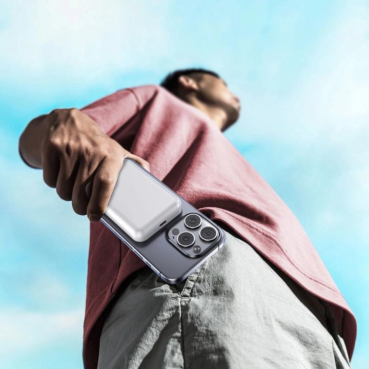 Produktbild Wozinsky WRW349YWS Magnetische Powerbank, 10.000 mAh, Weiss (10000 mAh, 20 W, 37 Wh)