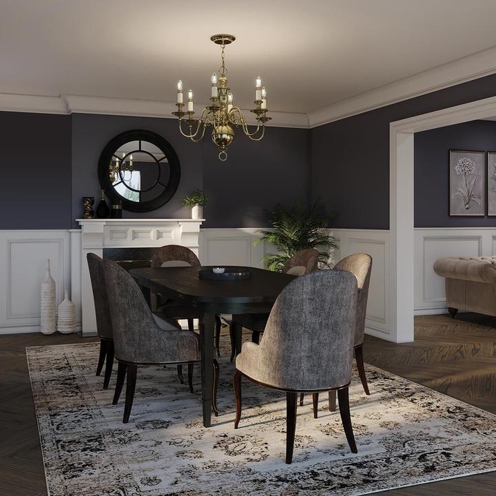 Actual product image Elstead Lighting Cambridge chandelier E14 6-light burnished brass (73.50 cm)