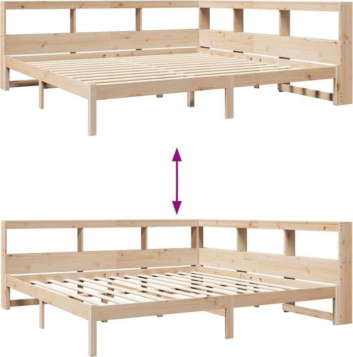 Actual product image vidaXL Solid wood bed (160 x 200 cm)