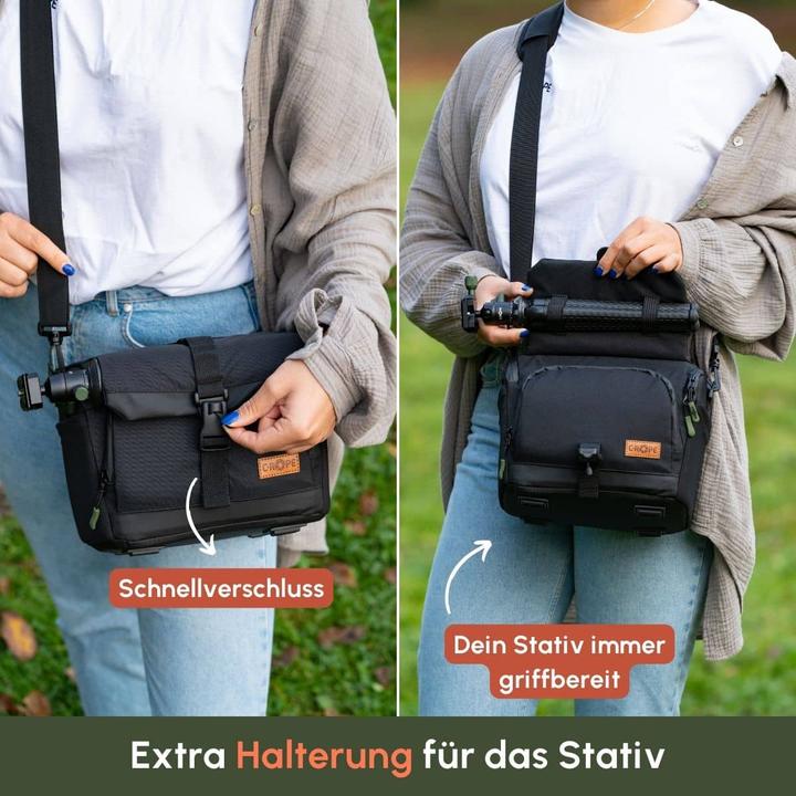 Immagine prodotto C-Rope Kameratasche zum Umhängen V3 in Schwarz retail (Borsa a tracolla per fotocamera)