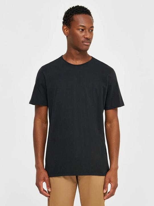 Actual product image KnowledgeCotton Apparel Basic Tee Black Jet (M)