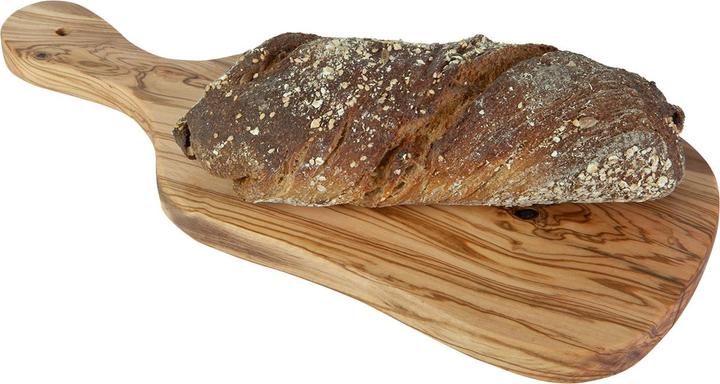 Actual product image Natura Punto Wooden board, cutting board irregular shape with handle, ca 39x18x2cm