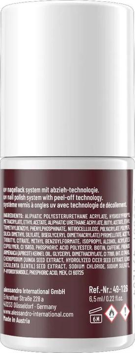 Immagine prodotto Alessandro ALESSAN Striplac UV Colour Velv Re 6.5ml (126 Rosso Velluto, Vernice UV gel)