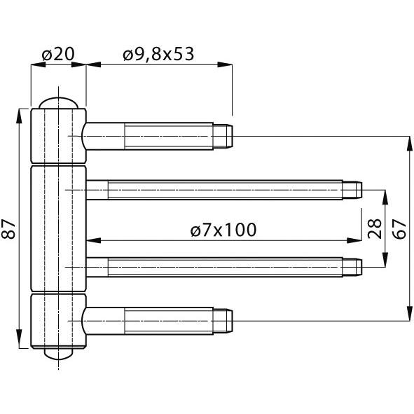 Thumbnail - Anuba, Türbeschlag + Scharnier, Haustürbänder Top 320 EI30