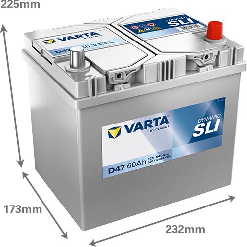 Image du produit Varta Blue Dynamic D47 (12 V, 60 Ah, 540 A)