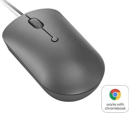 Produktbild Lenovo 540 USB-C Wired Compact Mouse tm. Å¡edÃ¡ (Kabelgebunden)
