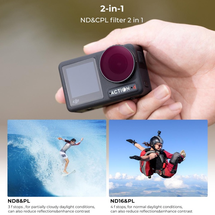Produktbild K&F Concept Filters ND&PL (8/16/32/64) Kit (Osmo Action 4)