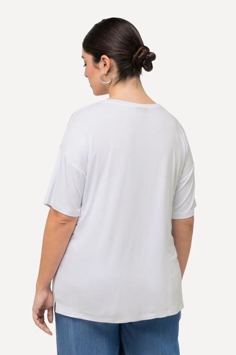 Immagine prodotto Ulla Popken T-shirt con design, applicazioni, scollo a girocollo e mezze maniche (46, 48)