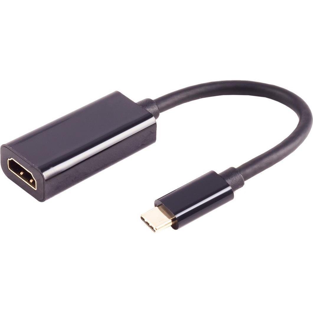 Shiverpeaks S/CONN maximum connectivity Adapter, USB Typ C-Stecker auf HDMI-A Buchse, 8K60Hz, schwarz (HDMI), Video Kabe...