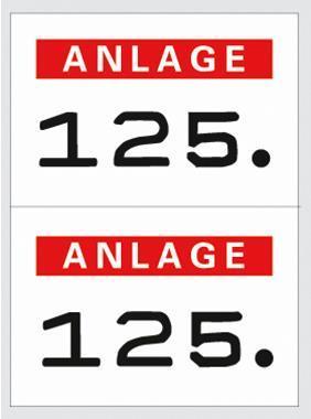Etichetta energetica HERMA Anlagenummern