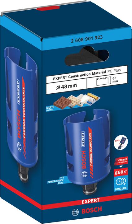 Image du produit Bosch Professional Zubehör Bosch Blau Zubehör 2608901923 EXPERT Power-Change Lochsäge 48mm (48 millimètres)