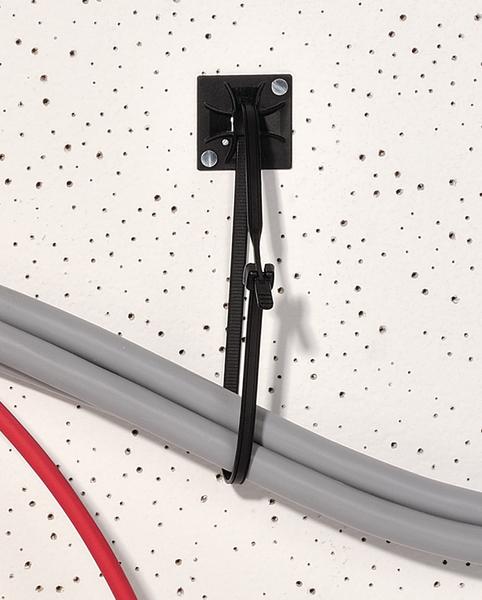 Produktbild HellermannTyton Montagesockel Q-Mount klebend 40x40mm (Klettkabelbinder, 40 mm, 50 Stk.)