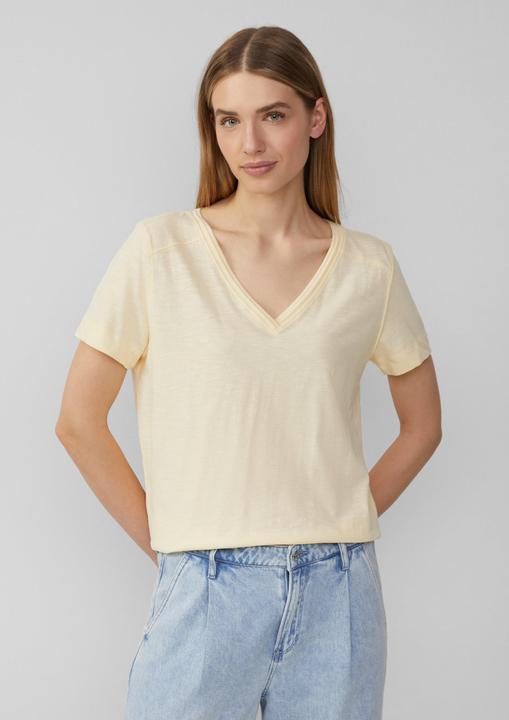 Produktbild S.Oliver T-Shirt T-Shirt aus Flammgarn mit V-Ausschnitt (44)