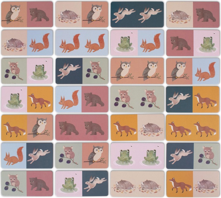 Actual product image Filibabba Domino game - Nordic animals (Dutch, English)
