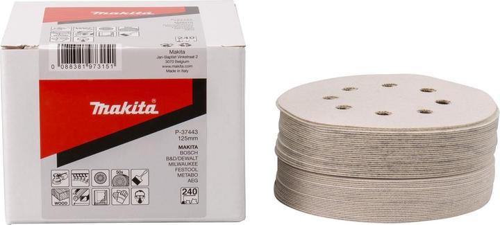Image du produit Makita Papiers abrasifs Ø 125 mm (240)