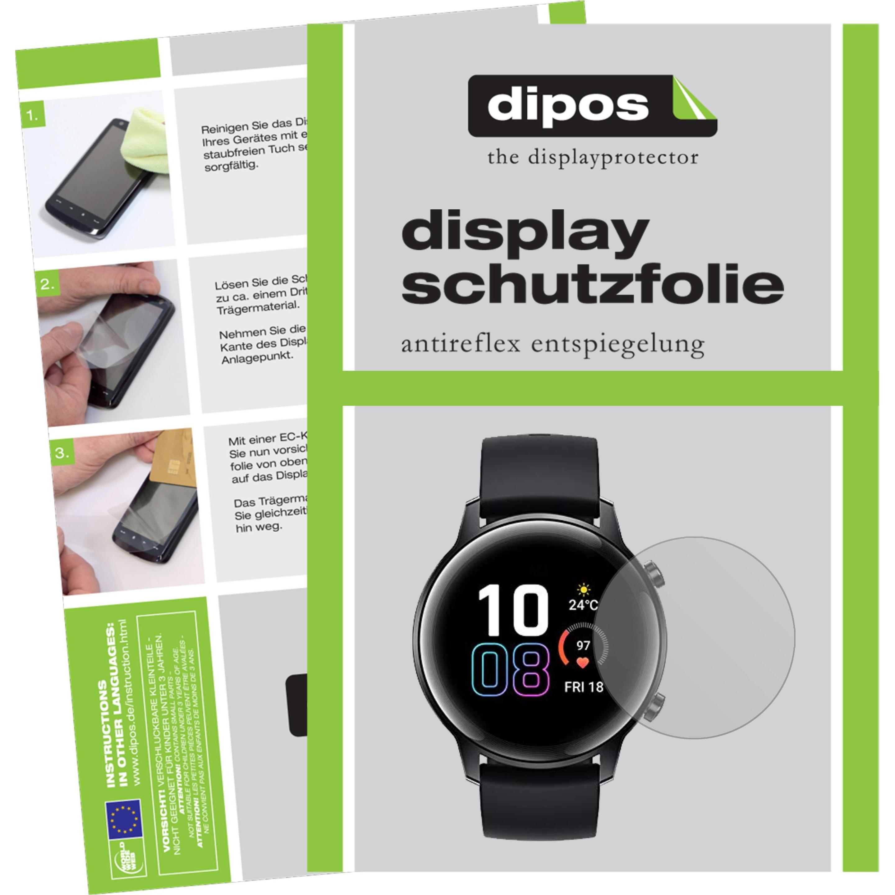Dipos Displayschutzfolie Antireflex, Smartwatch Schutzfolie, Transparent