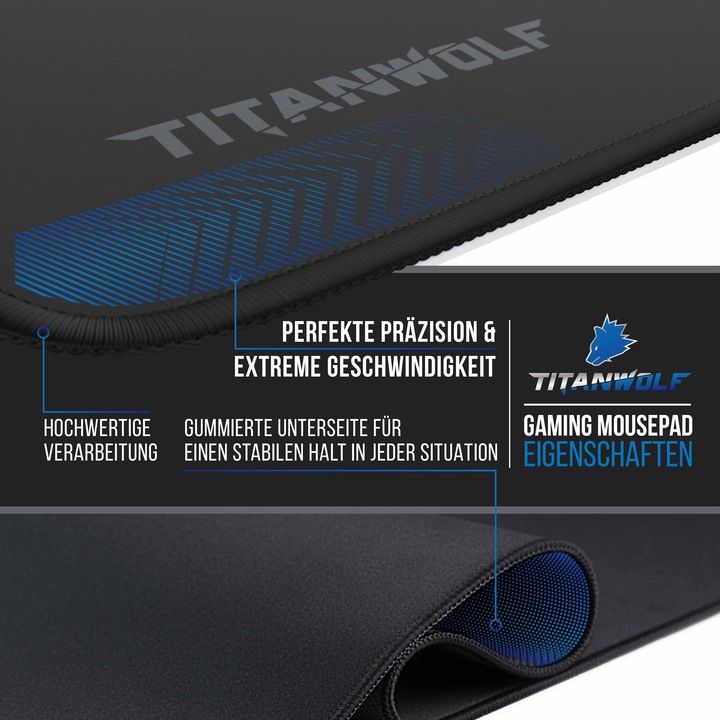 Produktbild Titanwolf Tastatur-, Maus- und Mauspad-Set, Gaming Bundle - Mechanisches Keyboard, Mouse & Mousepad (DE, Kabelgebunden)