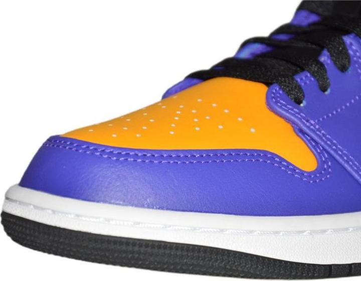Actual product image Air Jordan 1 MID Sneakers Los Angeles Lakers LA - DQ8426-517 (40)
