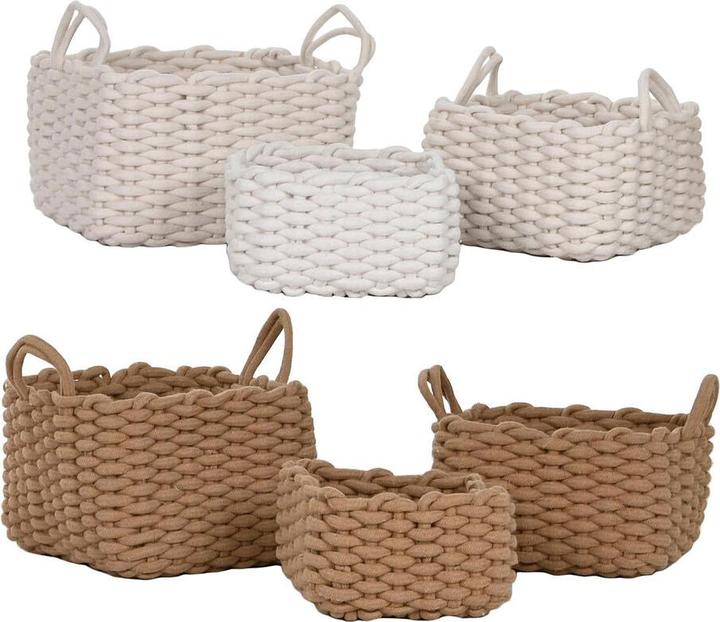 Esprit Korb-Set Home Schnur 28 x 28 x 18 cm (28 cm, 3x)
